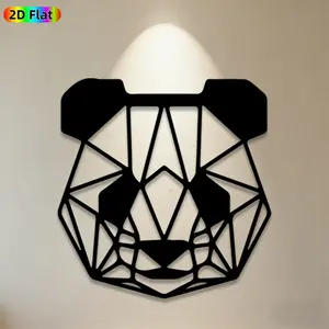 1pc Geometric Bear Metal Wall Art, Modern Geometric Bear Statue Mural, Ideal Gift for New Year, Christmas, Animal Decor Enthusiasts, Weather-Resistant Metal Wall Decor , Perfect for Living Room Walls & Garden Fence, Contemporary Home Decor Accent