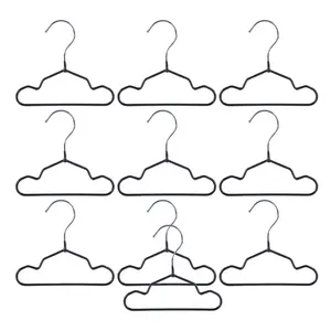 Set of 10 PVC Coated Clothes Hanger for Small Pet Clothing Storage 15/20/25cm