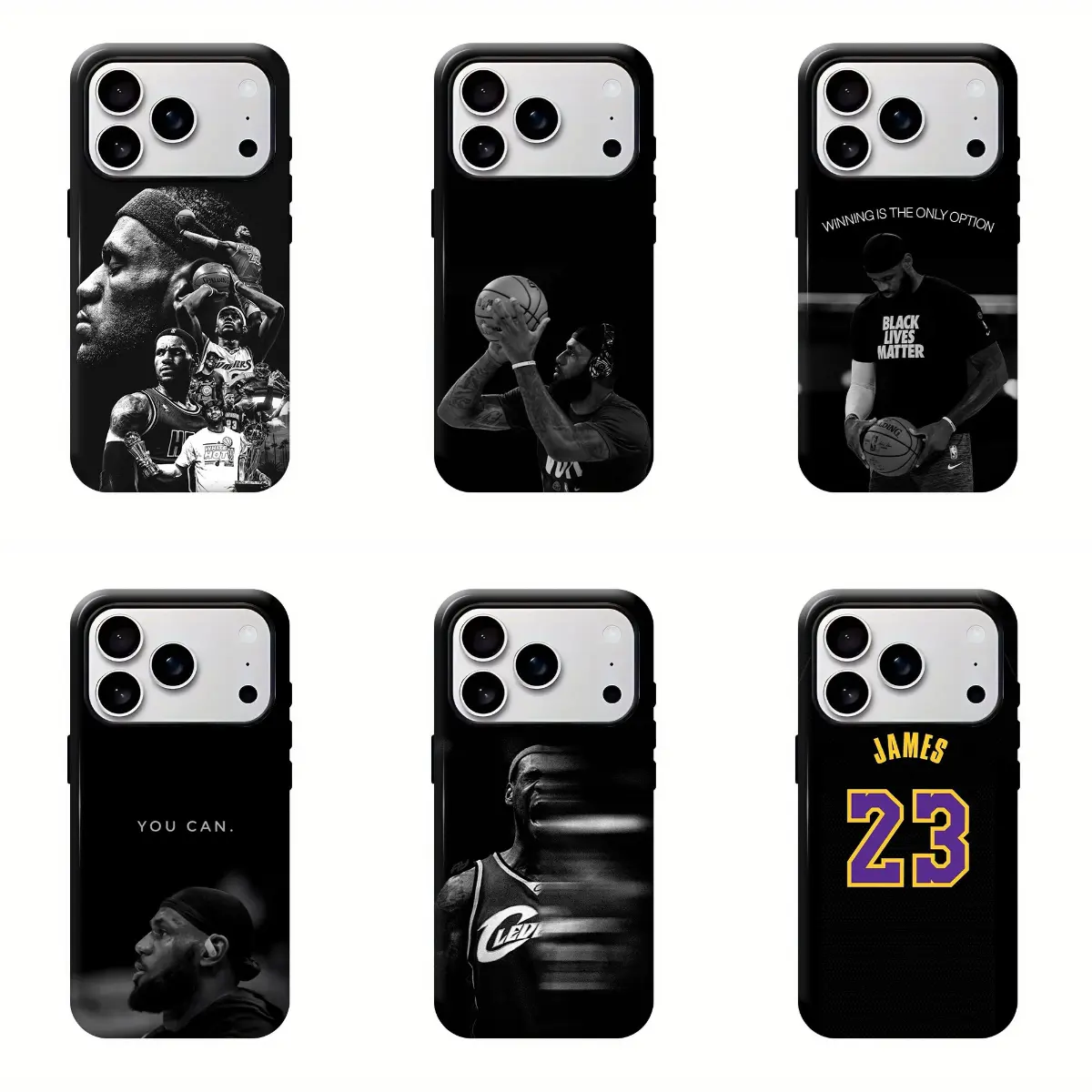LeBron James Phone Case, Sport Basketball For Fan Two-In-One Drop-Resistant Mobile Phone Case for iPhone 11-17 Protection Safety