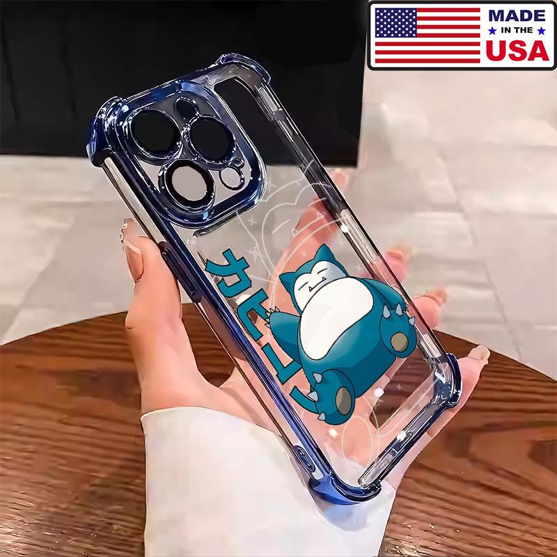 Snorlax Cute Anime Aesthetic Design Pattern Casing For iPhone 17 16 15 14 13 12 Samsung 22 23 24 25 Plus Pro Max Ultra Soft Silicon TPU Shockproof Protector Vintage Unique Fashion Mobile Phone Case