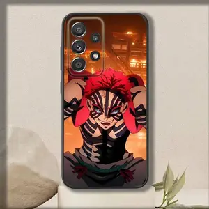 Anime R-Rengokus A-Akazas Phone Case For Samsung S26 S25 S24 S23 S22 S21 A14A15A16A35 Ultra,Plus,Lite,FE,4,5 G Soft Black Case
