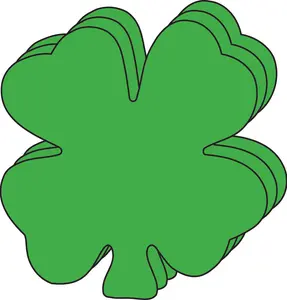 SHAPES ETC. Small Single Color Creative Foam Cut-Outs - Four Leaf Clover