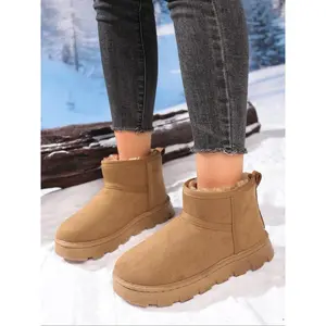 Fashionable Suede Snow Boots with Memory Foam, Comfortable Warm Winter Shoes, Stylish Casual Outdoor Boots for Fall & Winter(Sheets)