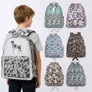 Camo dog Print Kids Backpack