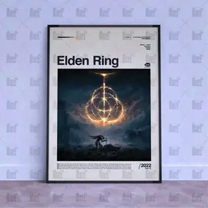 Elden Ring Poster Gaming Room Poster Gaming Wall Print Game Gift Video Games Wall Essential Posters (No Frame)