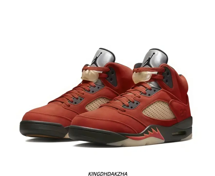 Men Rust Suede High Top Retro Basketball Sneakers, Shock Absorbing Non Slip Athletic Shoes For Training And Daily Streetwear