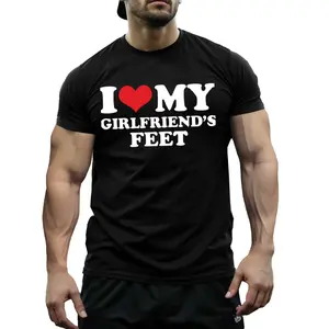 I Love My Girlfriend's Feet Funny Couple Shirt Gift for Her Relationship Humor Matching Outfit Girlfriend Approved Love Confession Tee