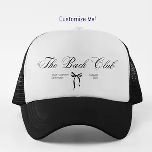 Custom Bachelorette Party Trucker Hat – Personalized BACH CLUB Bow Coquette Theme Party Bach | Bachelorette Party Hats, Bday Hats, Bow Dainty Theme Pool Beach Party Accessories, Matching Group Hats