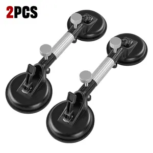LOZLIN 2PCS Pro Countertop Alignment Clamps - Adjustable Vacuum Suction for Seamless Joints & Leveling on Granite Marble & Stone Slabs Heavy-Duty Installation Tools with 13cm Natural Rubber Cups