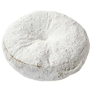 Sorra Home Indoor Fauxchilla 24 inch Circular Floor Pillow