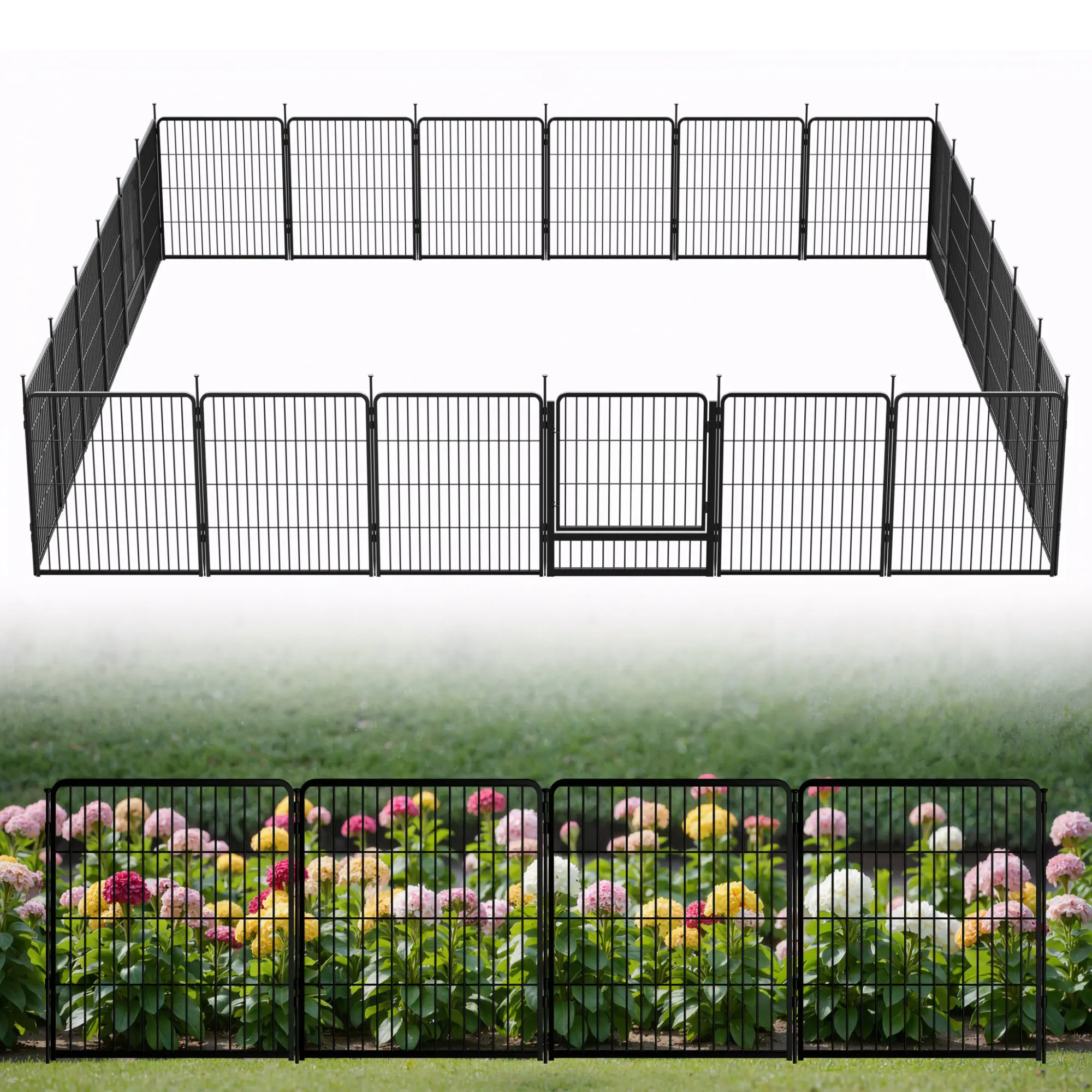 32 in(H) x 53.5 ft(L) 21 Panels + 3 Gates