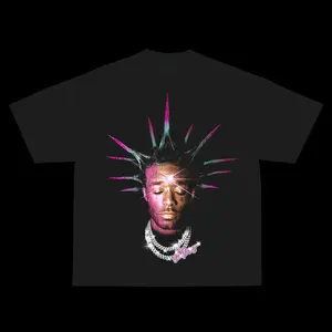 Lil Uzi Inspired Vintage Graphic T-shirt, 90s Big Face Hiphop Vibes, Oversized Fit Cotton Tee - Menswear