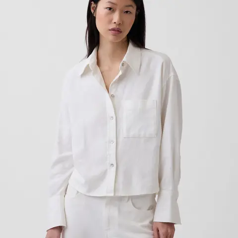Gap Women's Linen-Cotton Oversized Shirt