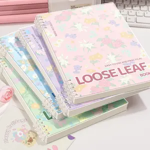A5/b5 Notebook Journal Flowers Style Loose Leaf Notepad 60 Pages Suitable for Daily Study Back to School Supplies School and Office Supplies, Colorful Note Sheets