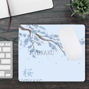HYBXAXC  Japan Cherry Blossom Game Small Mousepad Computer Sakura Desk Mat Table Keyboard