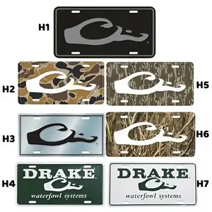 7 Styles Drake Waterfowl Camo License Plate, Farm Life, Hunting Life, Collection License Plate