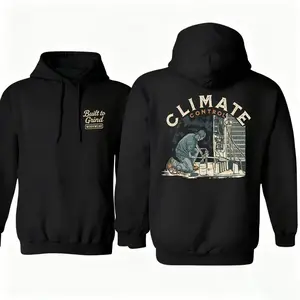 Climate Control Unisex Hoodie, Durable Work Clothes Pullover, Men’s Casual Jobsite Top for HVAC and Skilled Trades, Comfortable Everyday Workwear, Made in USA