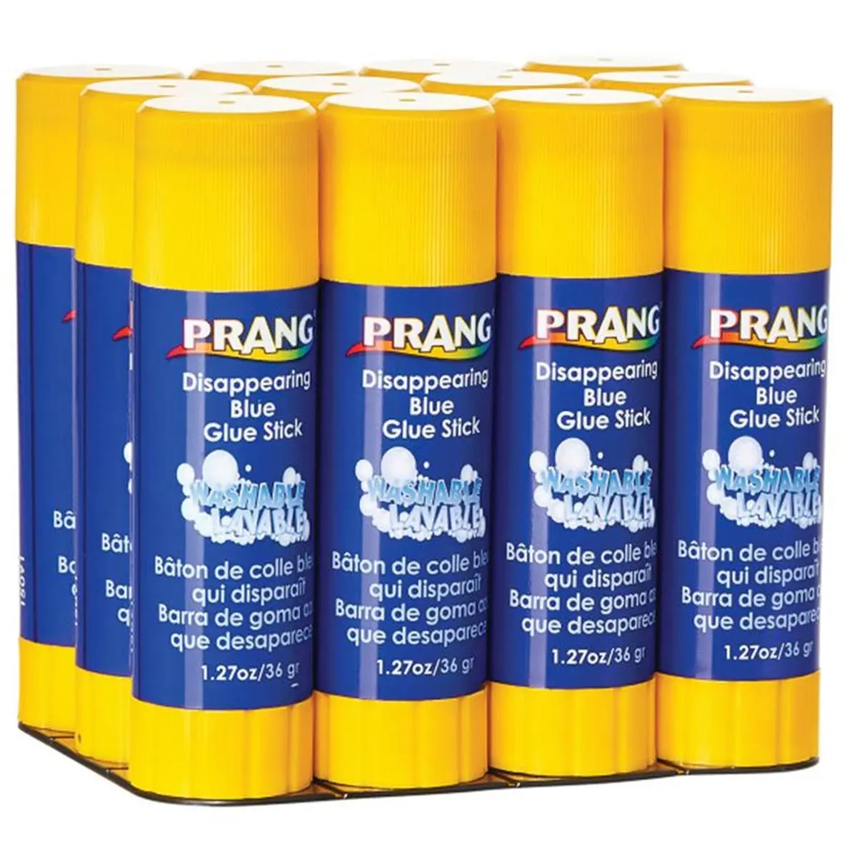 212 MAIN Large Disappearing Blue Washable Glue Sticks - 1.27oz Purple, 6-Count Pack, AP Certified, Non-Toxic, 0.96 lbs, for Fabric & Rub Applications