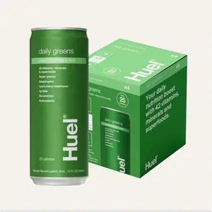 Daily Greens Ready-to-Drink 4-Pack | Sparkling Supergreens Drink | 42 Vitamins & Adaptogens | Gut Health & Immune Support | Low Sugar, 25 Calories