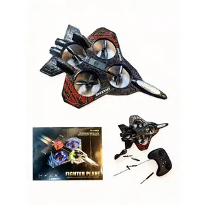 RC Stunt Fighter Jet Toy for Kids with 360° Flips & LED Lights| Easy Fly RC Drone,Vertical Takeoff,Colorful LED Lights,Beginner Friendly,Perfect Christmas Gift