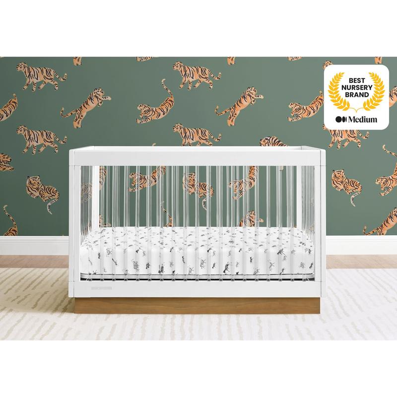 James Acrylic 4-in-1 Convertible Crib