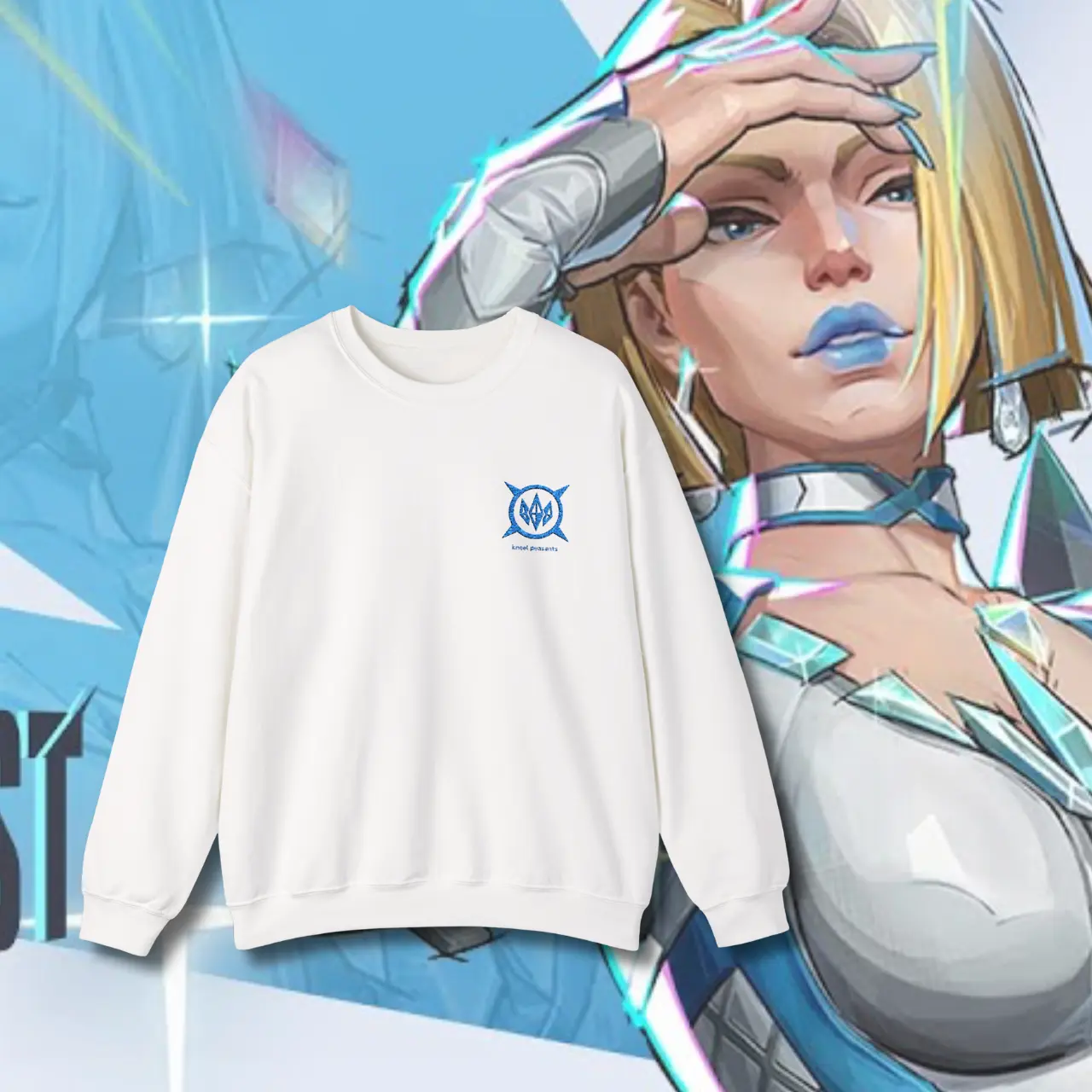 Rivals Inspired Diamond Vanguard Embroidered Crewneck | Gamer Style