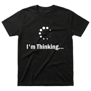 I'm Thinking Loading Spinner T-Shirt | Funny Computer Meme Graphic | Tech Humor Sarcastic Tee | Programmer & Nerd Gift | Buffer Loading Icon Shirt | Trendy Casual Geek Streetwear