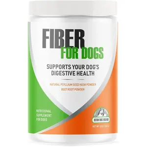 Fiber for Dogs Psyllium Seed Husk Powder & Dehydrated Beet Root Powder Aids Intestinal Disorders Including Diarrhea, Constipation & Anal Gland Issues, Available in 6 and 12 oz