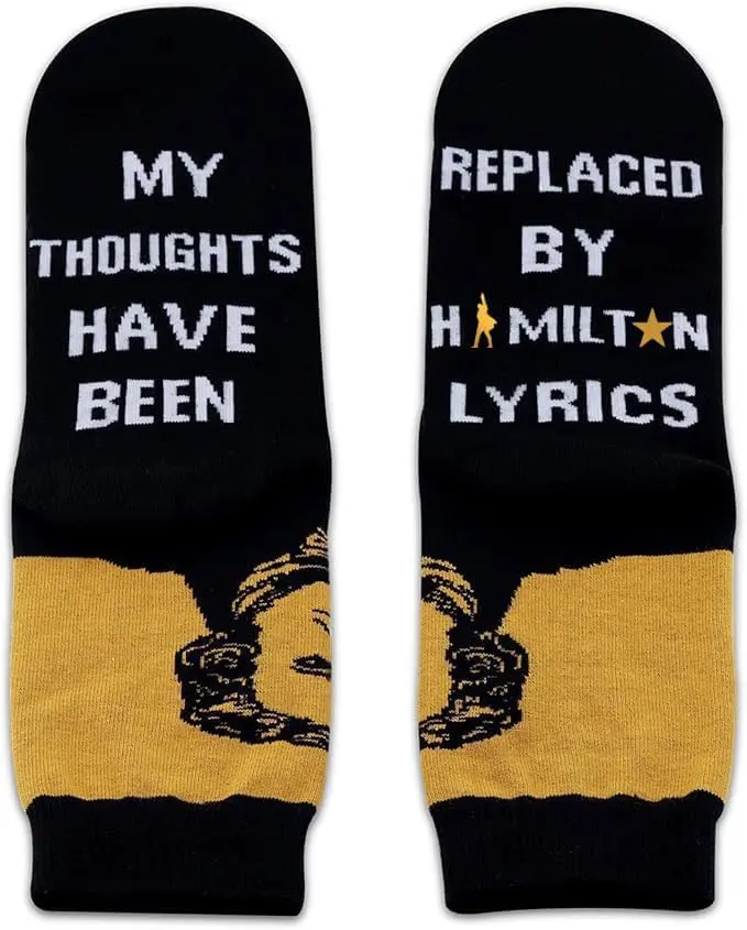 Ham Socks Musical Inspired Lyrics Gift My Thoughts Have Been Replaced by Lyrics for Musical Fans