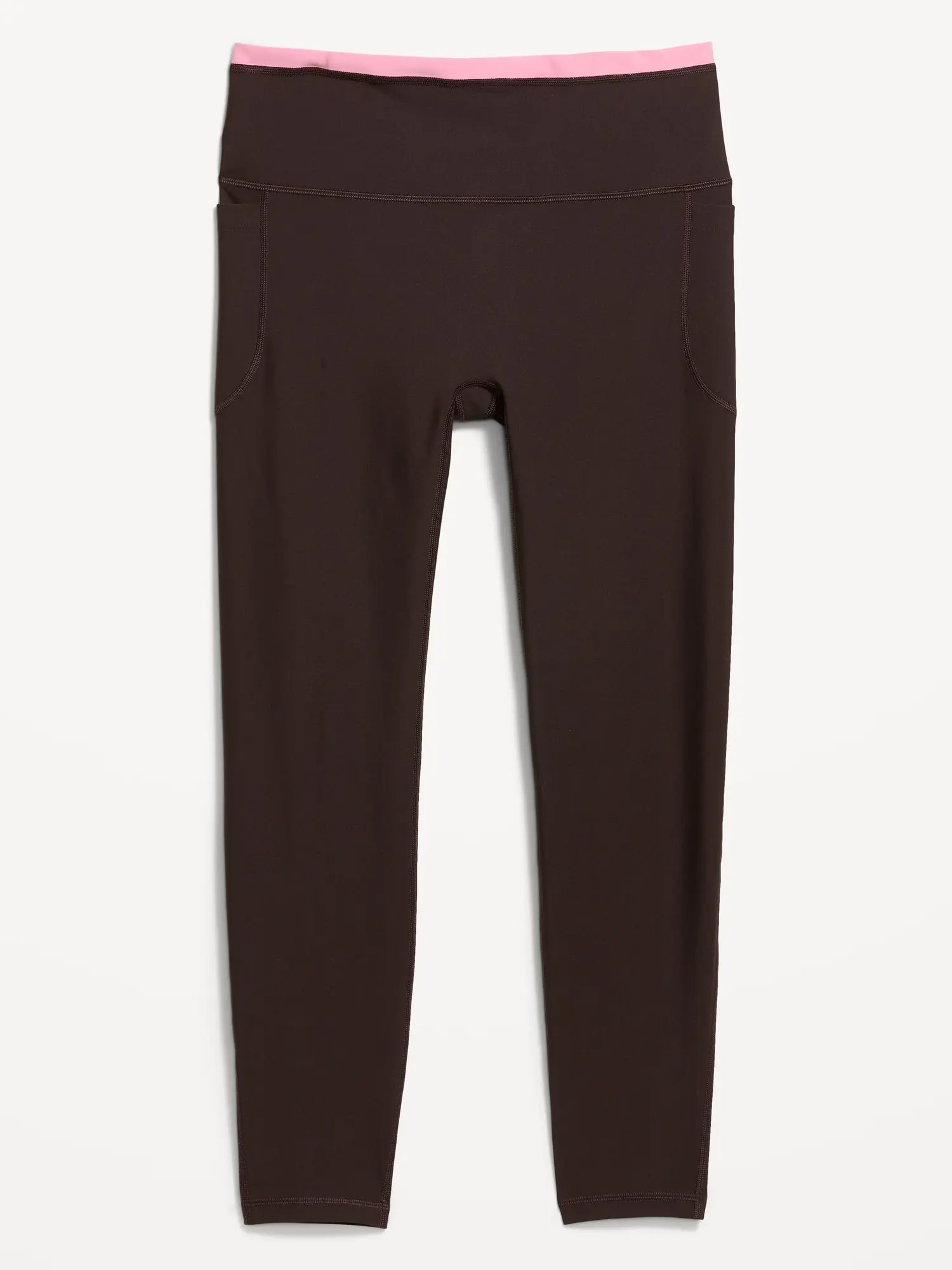 Old Navy Women's Extra-High Waisted PowerSoft Boundless 7/8 Pocket Leggings – No Front Seam