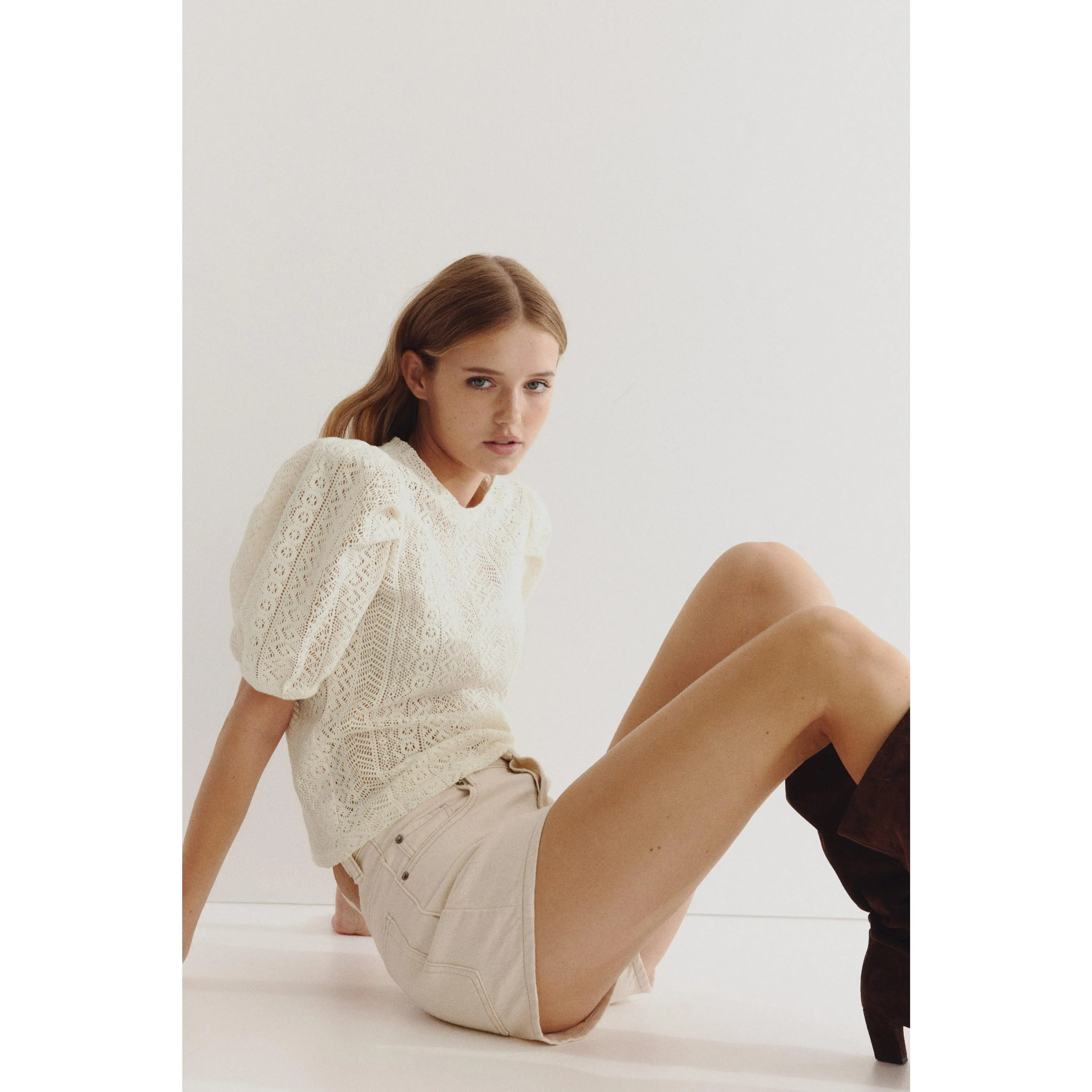 H&M Puff-sleeve top