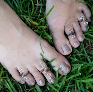 Wire Wrapped adjustable toe rings