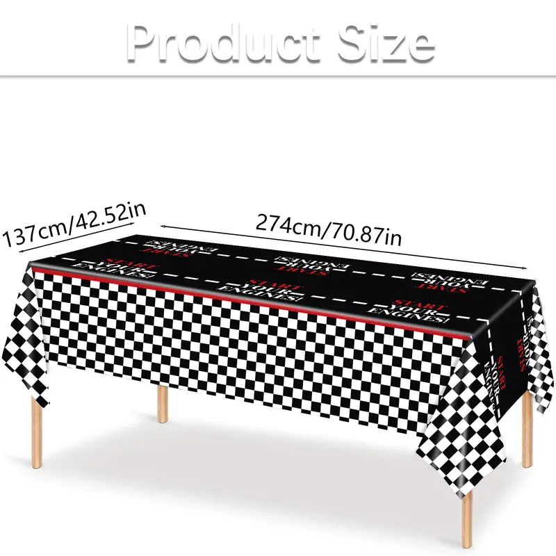 Dr Flag Pattern 3-Pcs Brown Wood Grain Plastic Tablecloths - TikTok Shop