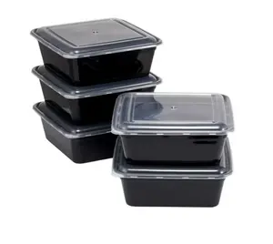 Mainstays 8 Cup Tall Square Meal Prep Food Storage Container, 5 Pack Kitchen Lid