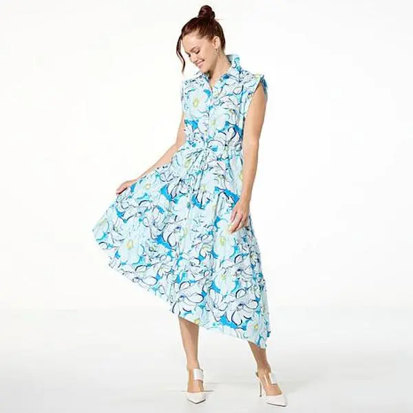 C. Wonder C Wonder Buttoned Asymmetric Dress