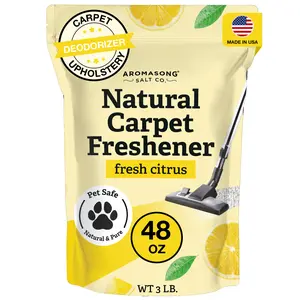 AROMASONG Natural Carpet Freshener & Deodorizer Lemon Citrus Scent 3 Lbs Pet Safe Powder for Home Use Made in USA - Household