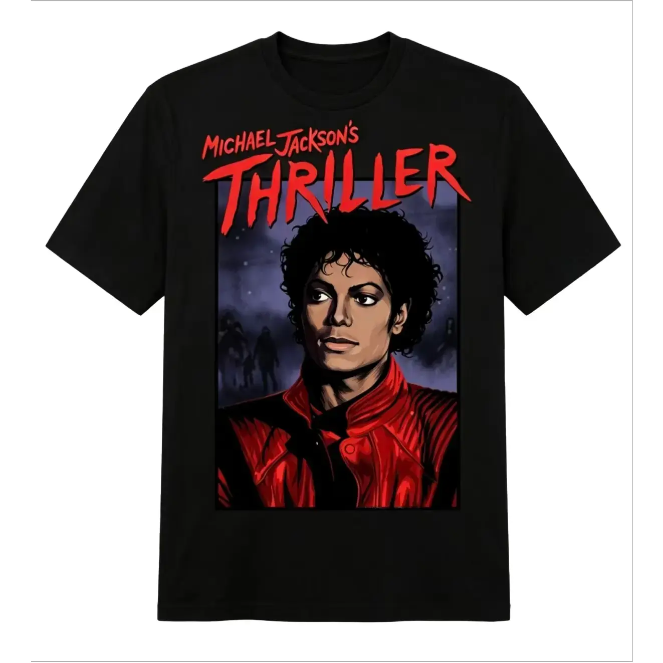 Michael Jackson Vintage Graphic Tee Print Short Sleeve T-Shirt