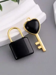 Natural Crystal Key Lock Pendant DIY Jewelry Accessories Decorative Item, Perfect for Crafting and Personalization