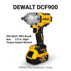 Dewalt DCF900NT 20V Cordless High Torque Impact Wrench Kit - Professional Hand Tool with Impact Wrench Ratchet for Heavy-Duty Tasks Automotive Repair Tool Auto Tools
