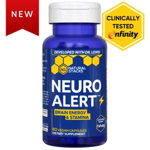 NeuroAlert - lasting mental energy with L-Tyrosine, enfinity Paraxanthine, NADH, and L-Theanine. Energy supplement with no crash.*