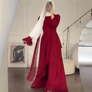 Eid Dress Women Muslim Abaya Ramadan Long Dresses Dubai Abayas Kaftan Arab Long Robe 2025 Vestidos Largos Party Caftan Jalabiya