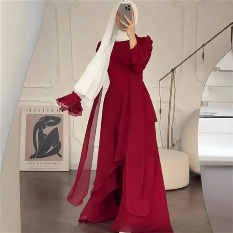 Eid Dress Women Muslim Abaya Ramadan Long Dresses Dubai Abayas Kaftan Arab Long Robe 2025 Vestidos Largos Party Caftan Jalabiya