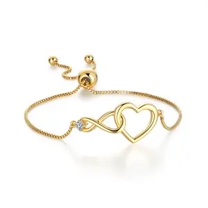 Hot-selling eight-character heart-shaped bracelet, classic and eternal infinite heart-shaped bracelet, ladies' eternal love heart shape
