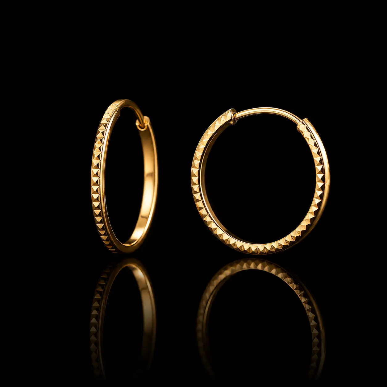 Milano Prism 18K Italian Gold Hoop Earrings