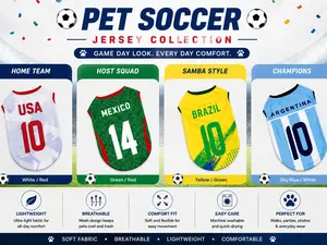 Dog Soccer Jersey Outfit – Cute Game Day Pet Shirt for Small Medium Dogs & Cats