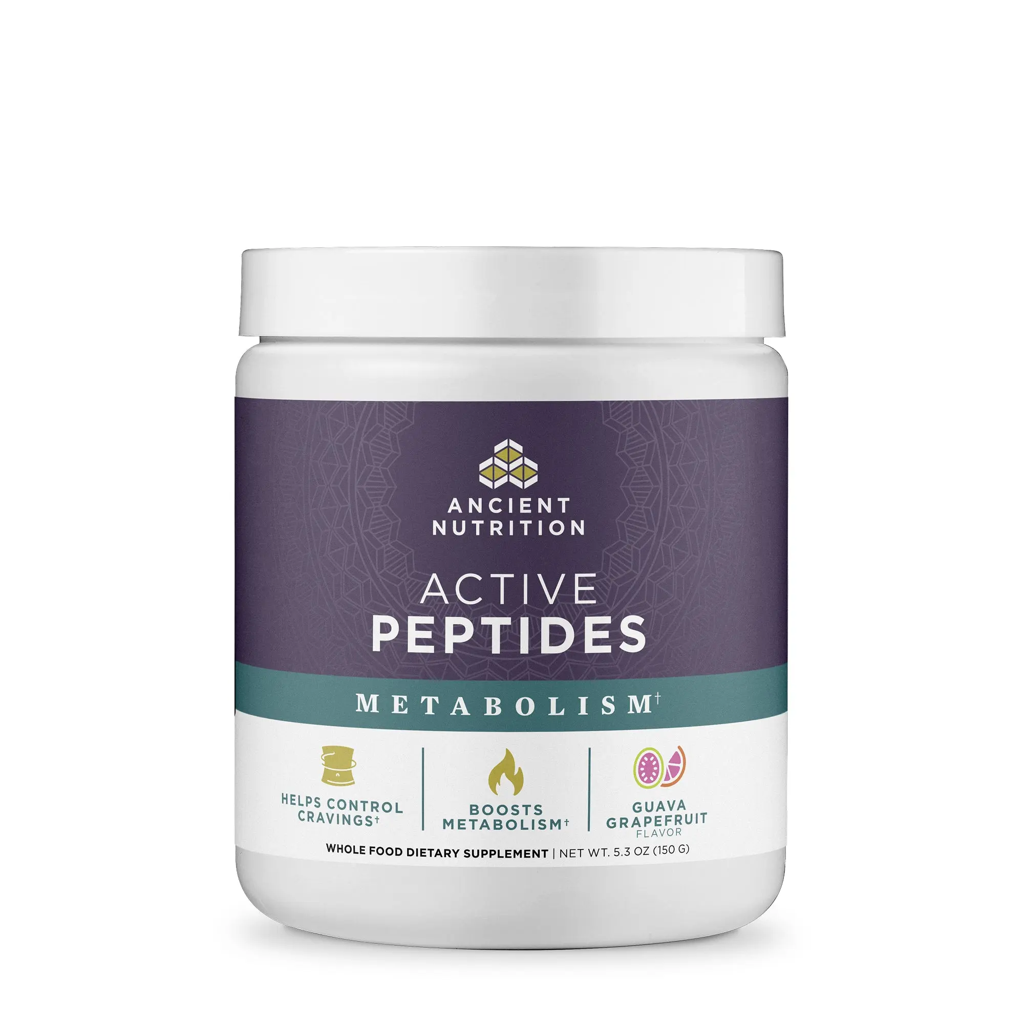 Ancient Nutrition Active Peptides Powder | Guava Grapefruit | Daily Peptide Supplement | 25 Servings