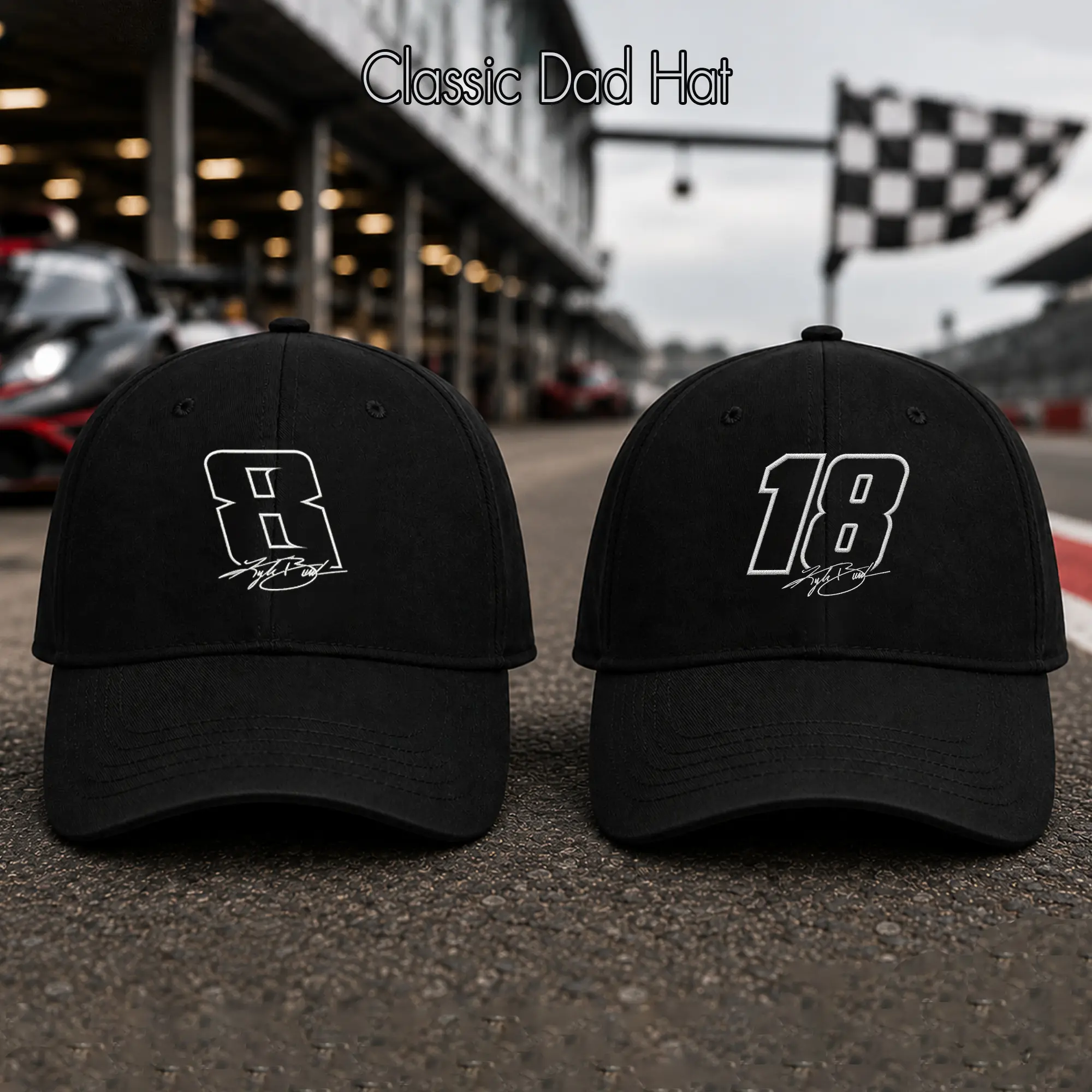 [Embroided hat] Embroided Kyle Busch Classic Dad Hat, Forever Rowdy Racing Fan Gift Hat