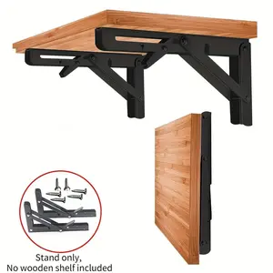 Adjustable Folding Rack Stands, 90 Degree Angle, High Quality Carbon Steel Wall Mount Support, Industrial Storage, Home Organization, Wall Mount Organizer