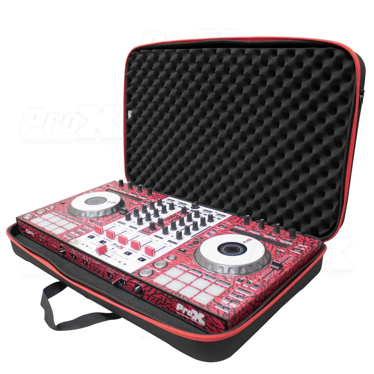 ProX ZeroG EVA Lightweight Medium Bag Molded Hard-Shell Case for Pioneer DDJ-RX SX3 / S1 and Numark Mixstream Pro Mixdeck Similar Sized DJ Controllers