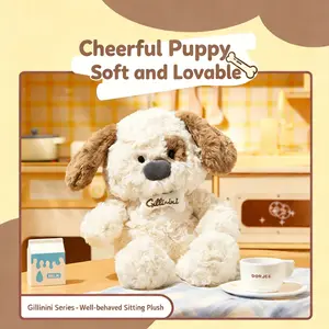 MINISO Jifuo Family Jelly Puppy Plush Stuffed Doll — Sleep Companion, Holiday Gift for Friends
